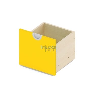 Siaura dėžė ant ratukų. Geltona. Cubo kolekcija Siaura dėžė ant ratukų. Geltona. Cubo kolekcija