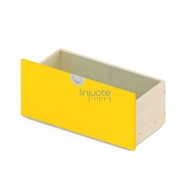 Vidutinė dėžė ant ratukų. Geltona. Cubo kolekcija Vidutinė dėžė ant ratukų. Geltona. Cubo kolekcija