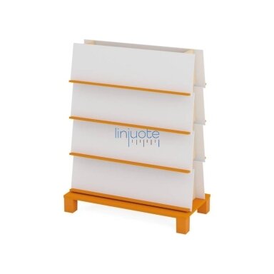 Dvipusė knygų lentyna 2. Oranžinė. Fresh kolekcija