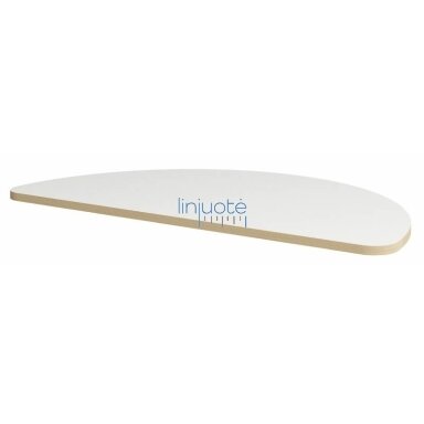 Pusapskritis stalviršis, skersmuo 135 cm - baltas
