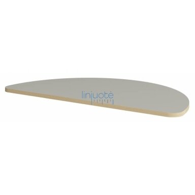 Pusapskritimis stalviršis, skersmuo 135 cm – pilkas