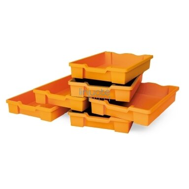 Mažos oranžinės plastikinės dėžutės 6 vnt. Mažos oranžinės plastikinės dėžutės 6 vnt.