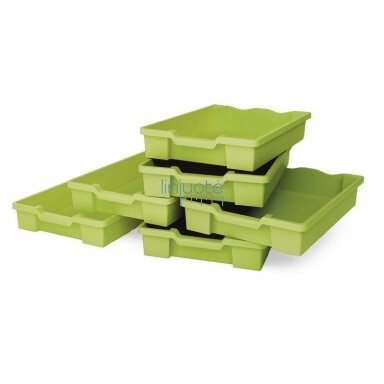 Maži žali plastikiniai dėklai 6 vnt. Maži žali plastikiniai dėklai 6 vnt.