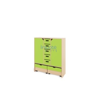 Spintelė XL + didelės kartoninės dėžės ir durelės + ištraukiamos dėžės - Žalia Spintelė XL + didelės kartoninės dėžės ir durelės + ištraukiamos dėžės - Žalia