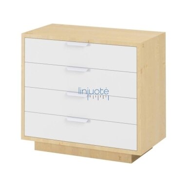 Beržo ir baltos spalvos komoda. Exclusive Beržo ir baltos spalvos komoda. Exclusive
