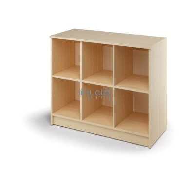 Spintelė Cubo vidutinė 6 plastikinėms dėžutėms. Beržas