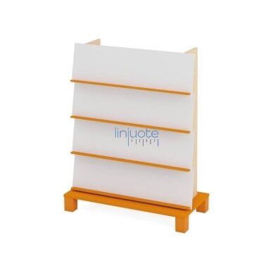 Dvipusė knygų lentyna 1. Oranžinė. Fresh kolekcija Dvipusė knygų lentyna 1. Oranžinė. Fresh kolekcija