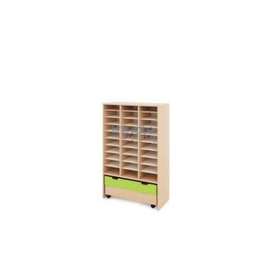 Spintelė XL + su lentynėlėmis + dėžė - Žalia Spintelė XL + su lentynėlėmis + dėžė - Žalia