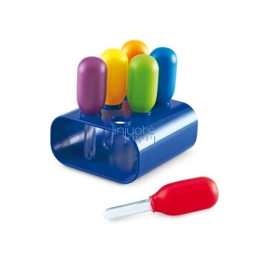Didelės pipetės su stovu