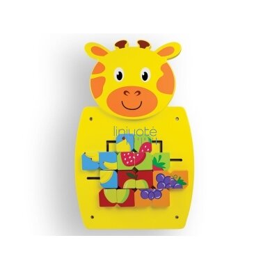 Žirafa. Sieninė manipuliacinė lenta Žirafa. Sieninė manipuliacinė lenta