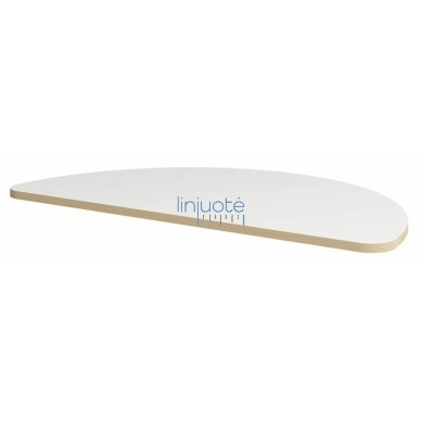 Pusapskritis stalviršis, skersmuo 135 cm - baltas Pusapskritis stalviršis, skersmuo 135 cm - baltas