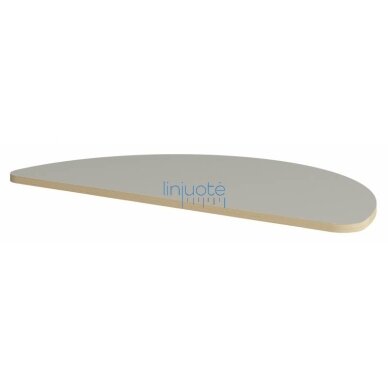 Pusapskritimis stalviršis, skersmuo 135 cm – pilkas Pusapskritimis stalviršis, skersmuo 135 cm – pilkas
