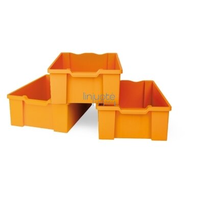 Dideli oranžiniai plastikiniai konteineriai 3 vnt. Dideli oranžiniai plastikiniai konteineriai 3 vnt.
