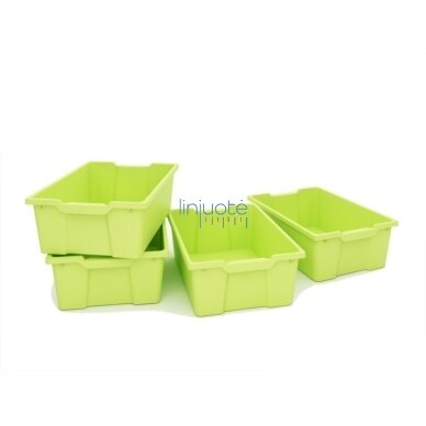 Didelės žalios plastikinės dėžutės 4 vnt. Didelės žalios plastikinės dėžutės 4 vnt.
