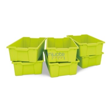 Dideli žali plastikiniai konteineriai 6 vnt. Dideli žali plastikiniai konteineriai 6 vnt.