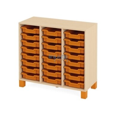 Spintelė su 24 sekliais konteineriais. Oranžinė. Fresh kolekcija Spintelė su 24 sekliais konteineriais. Oranžinė. Fresh kolekcija