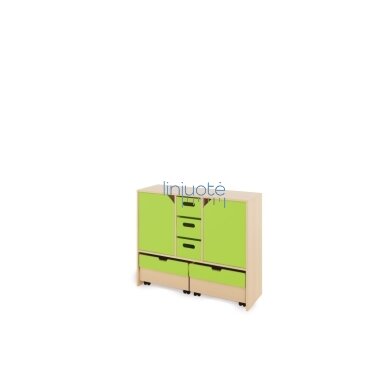 Spintelė L + didelės kartoninės dėžės ir durys + dėžės - Žalia Spintelė L + didelės kartoninės dėžės ir durys + dėžės - Žalia