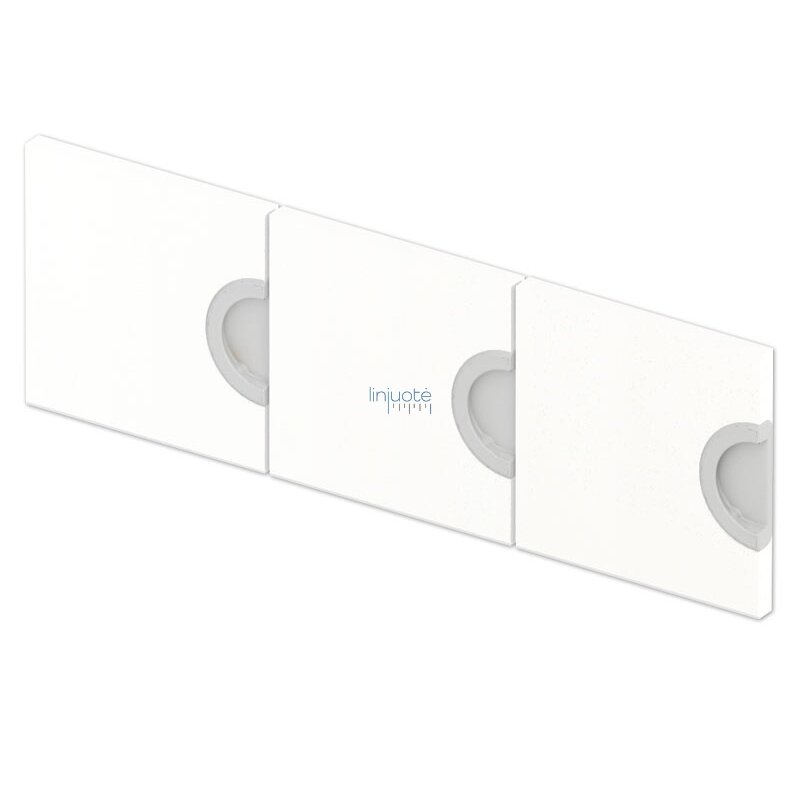 Rūbinės durys. Baltos 3 vnt. Cubo serija