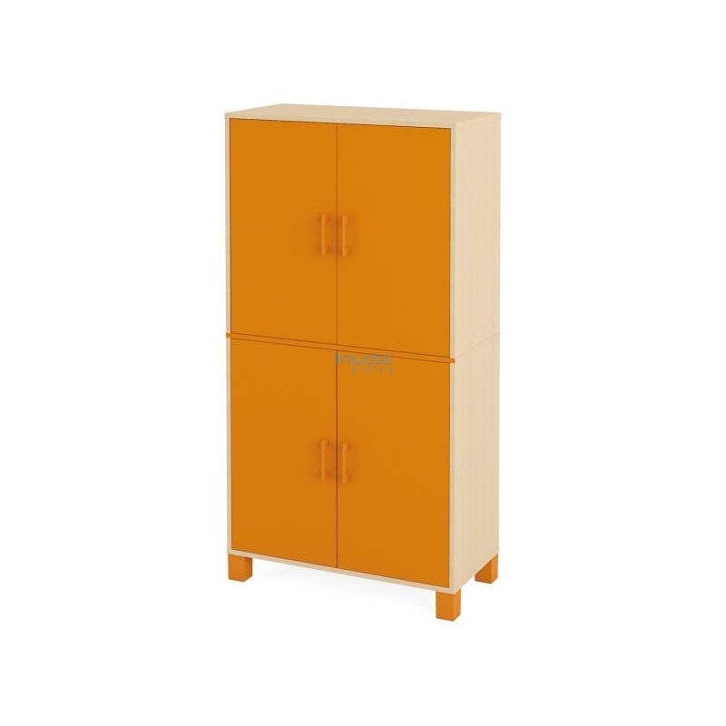 Aukšta spinta su dviem durų poromis. Oranžinė. Fresh kolekcija