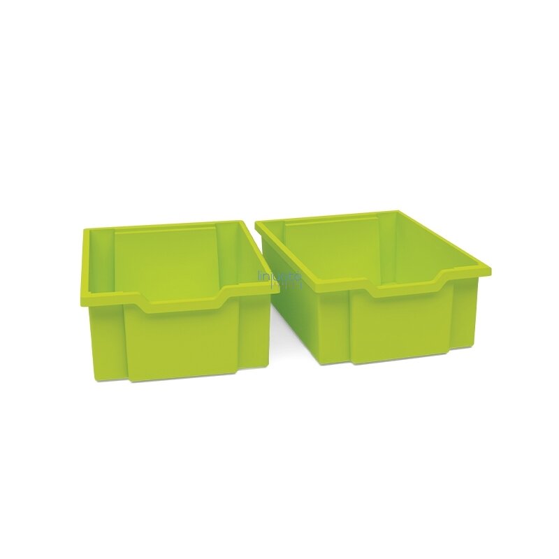Dideli žali plastikiniai konteineriai 2 vnt.