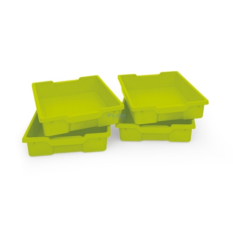 Maži plastikiniai konteineriai, laimo spalvos, 4 vnt. Maži plastikiniai konteineriai, laimo spalvos, 4 vnt.