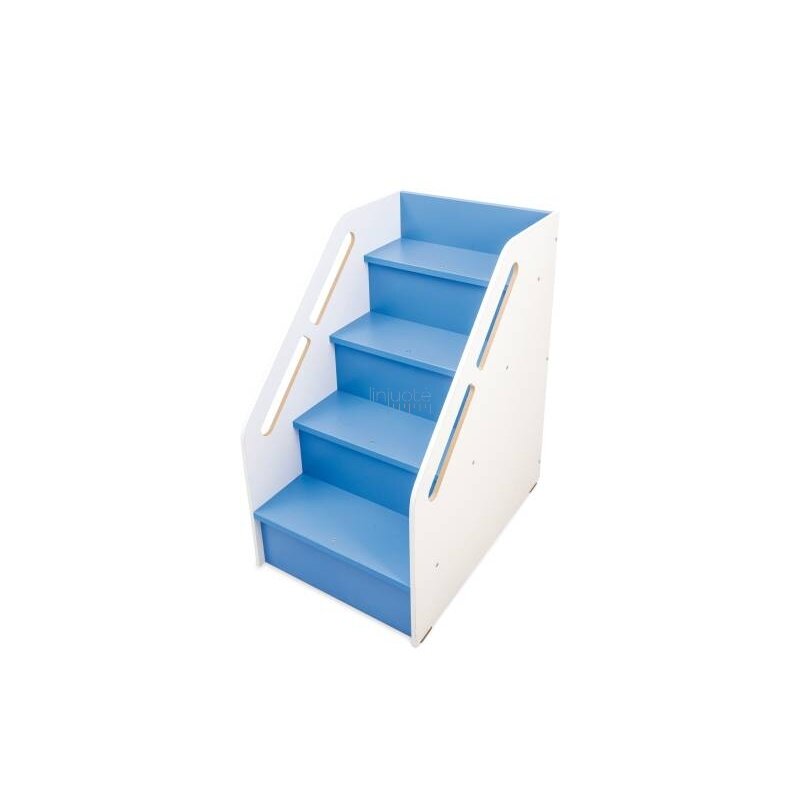 Laipteliai prie vystymo stalo Cubo. Melsvai žydra. Cubo kolekcija. Laipteliai prie vystymo stalo Cubo. Melsvai žydra. Cubo kolekcija.