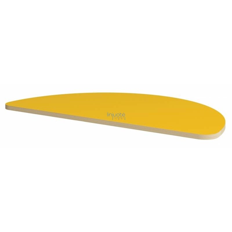 Pusapskritis stalviršis, skersmuo 135 cm – geltonas