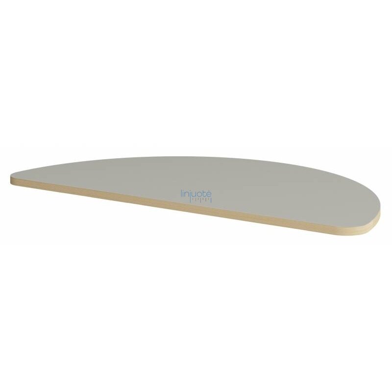 Pusapskritimis stalviršis, skersmuo 135 cm – pilkas