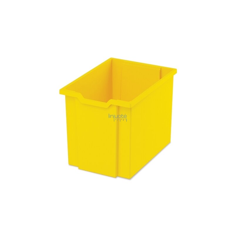Didelis plastikinis konteineris geltonas