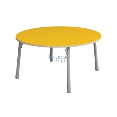 Apvalus stalviršis skersm. 136 cm - geltonas Apvalus stalviršis skersm. 136 cm - geltonas