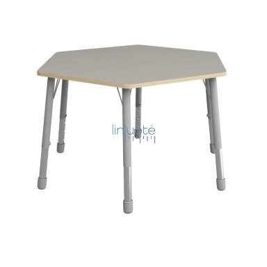 Šešiakampis stalviršis, skersmuo 140 cm – pilkas Šešiakampis stalviršis, skersmuo 140 cm – pilkas