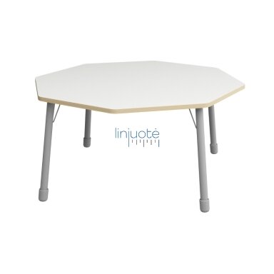 Aštuonkampis stalviršis, skersmuo 146 cm - baltas Aštuonkampis stalviršis, skersmuo 146 cm - baltas