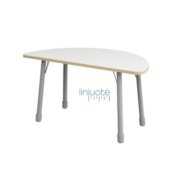 Pusapskritis stalviršis, skersmuo 135 cm - baltas