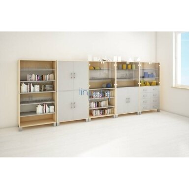 Aukšta spinta su lentynomis ir stalčiais. Balta. Fresh kolekcija Aukšta spinta su lentynomis ir stalčiais. Balta. Fresh kolekcija