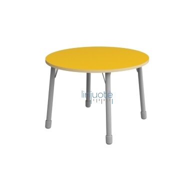 Apvalus stalviršis, skersmuo 100 cm - geltonas 1 Apvalus stalviršis, skersmuo 100 cm - geltonas 1