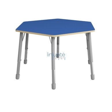 Šešiakampis stalviršis, skersm. 140 cm – mėlynas 1