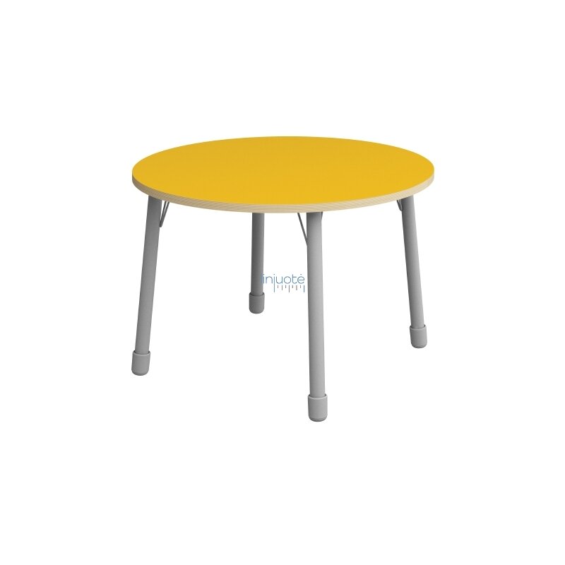 Apvalus stalviršis, skersmuo 100 cm - geltonas 1 Apvalus stalviršis, skersmuo 100 cm - geltonas 1