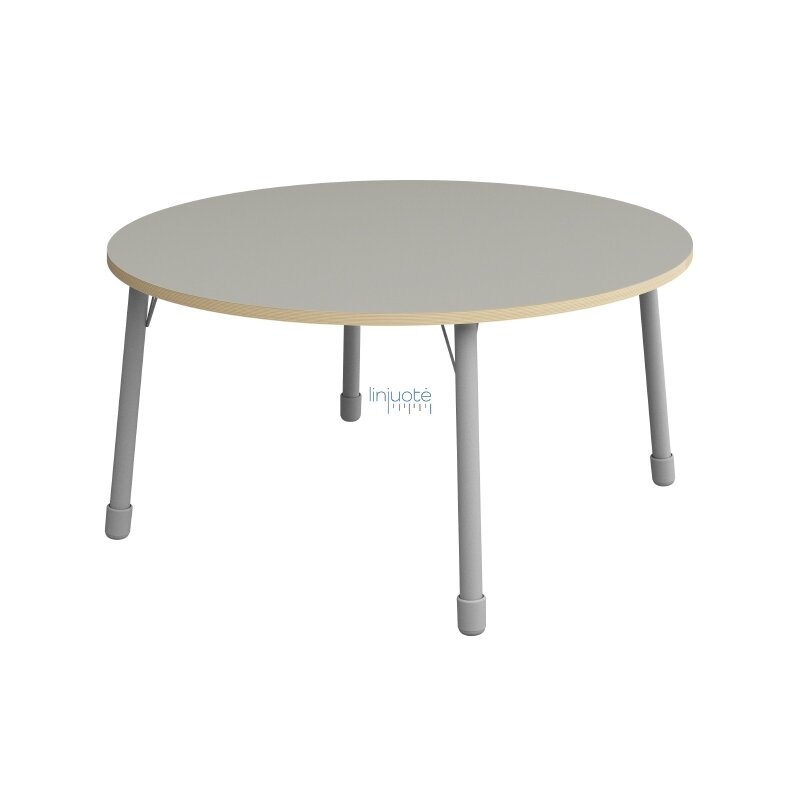 Apvalus stalviršis, skersmuo 136 cm – pilkas 1 Apvalus stalviršis, skersmuo 136 cm – pilkas 1