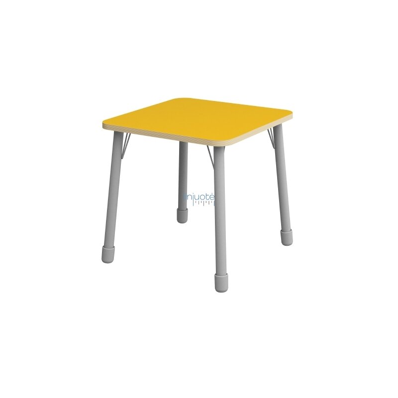 Kvadratinis stalviršis 69 x 69 cm - geltonas 1