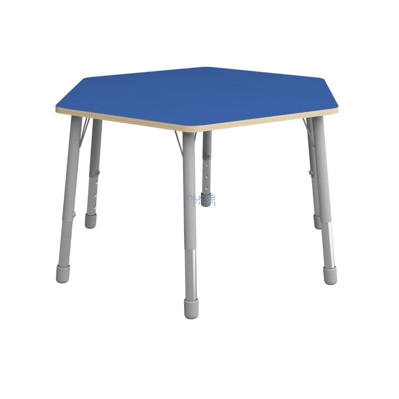 Šešiakampis stalviršis, skersm. 140 cm – mėlynas 1