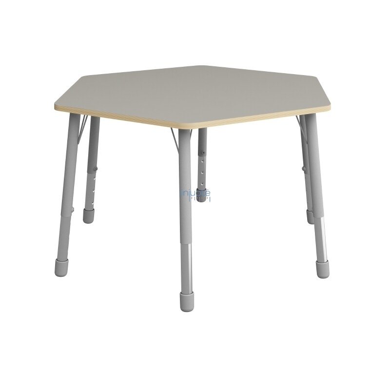 Šešiakampis stalviršis, skersmuo 140 cm – pilkas 1 Šešiakampis stalviršis, skersmuo 140 cm – pilkas 1