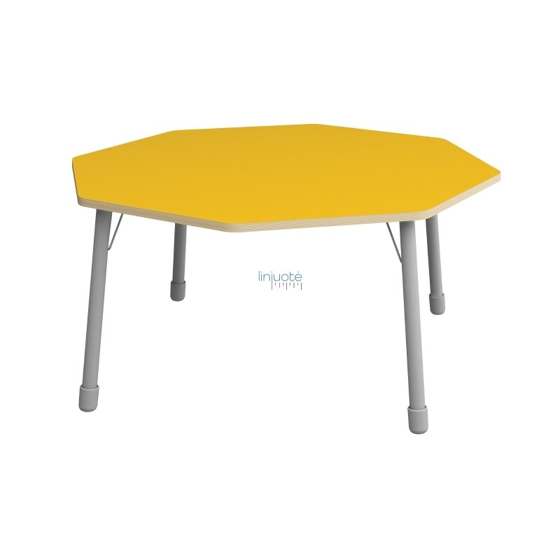 Aštuonkampis stalviršis, skersmuo 146 cm - geltonas 1