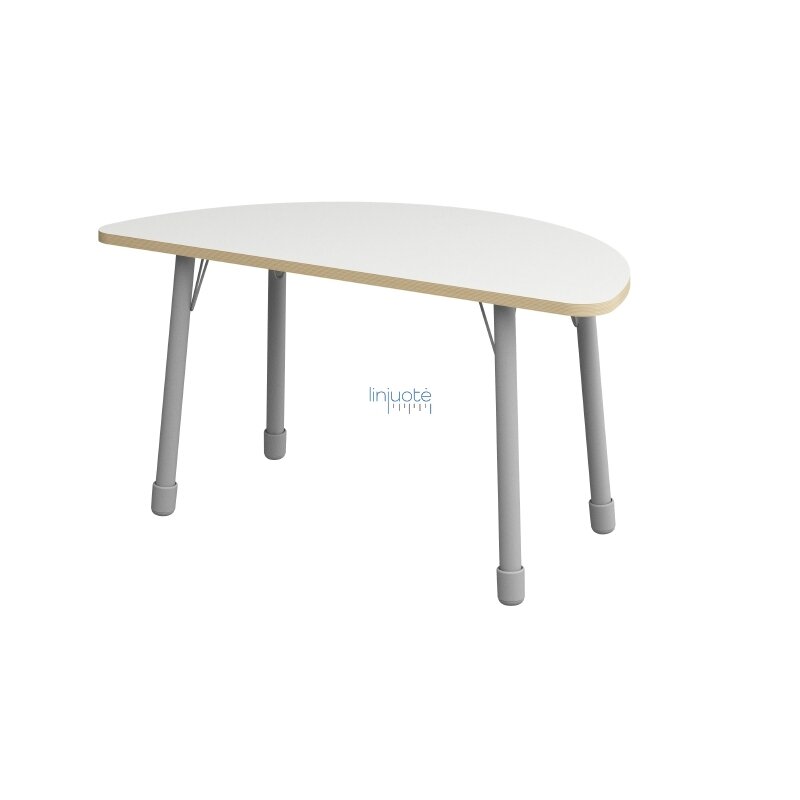 Pusapskritis stalviršis, skersmuo 135 cm - baltas 1