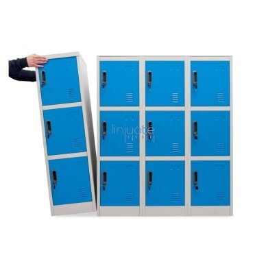 3 vietų priestatas pilkai 9 vietų rūbinei 1