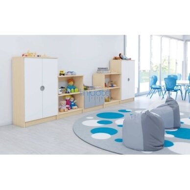 Spintelė Cubo Maža 2 plastikinėms dėžutėms. Beržas 2