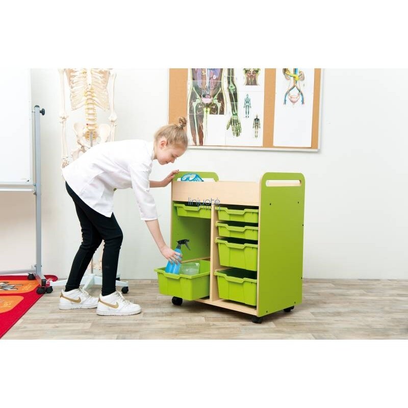 Maži žali plastikiniai dėklai 6 vnt. 3 Maži žali plastikiniai dėklai 6 vnt. 3