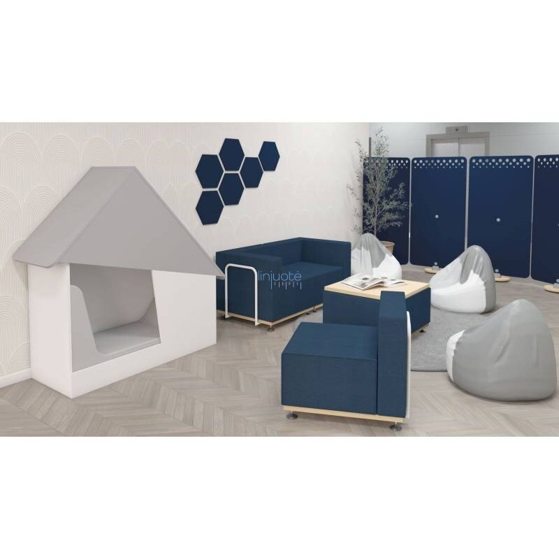 Cubo. Garso slopinanti slėptuvė balta-pilka 3