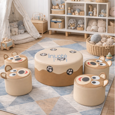 5 dalių minkštas komplektas "Meškinai", LIN54641361 5 dalių minkštas komplektas "Meškinai", LIN54641361