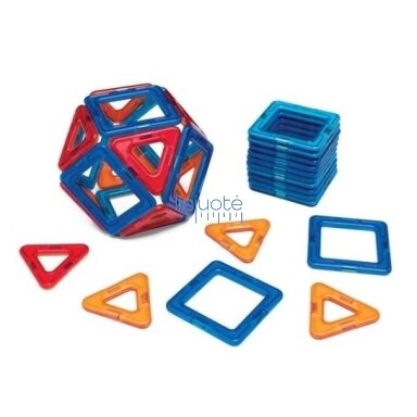 STEM ŽAIDIMAMS MAGNETINIS  KONSTRUKTORIUS  "GEOMETRINĖS FIGŪROS", 30 EL, KNS4305