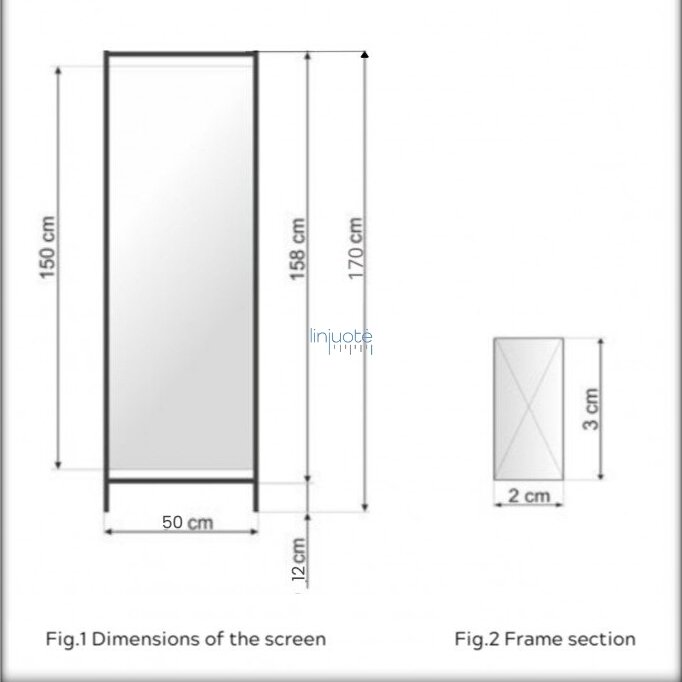 Aukšta 3 dalų širma „Fėja“, 50x170, LINI31-34 3 Aukšta 3 dalų širma „Fėja“, 50x170, LINI31-34 3